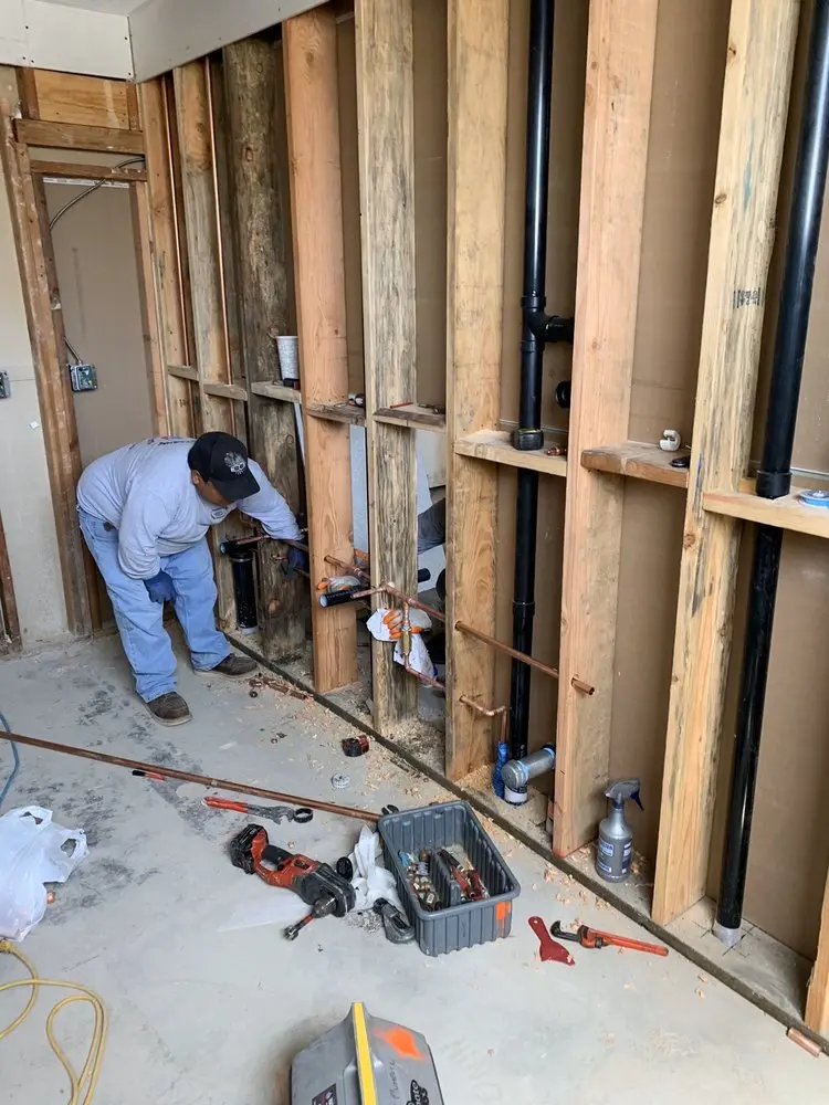 Commercial rough-in plumbing for Gas Line Repair in Folsom